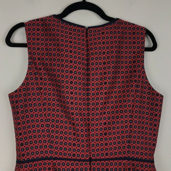 NWT J.Crew Sheath Dress Crimson Foulard Geo Print - Picture 3 of 9
